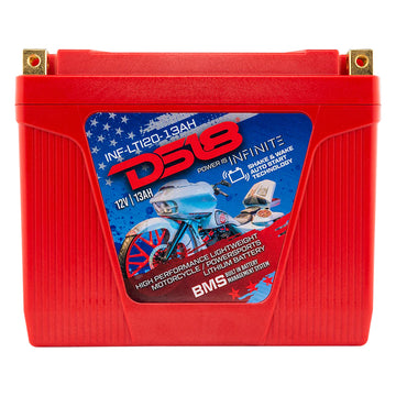 DS18 INF-LTI20-13AH INFINITE 13 AH Lithium Battery YTX20 Case With Shake and Wake Technology and BMS Perfect for Motorcycles