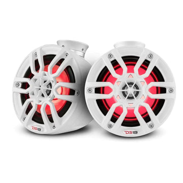 DS18 Hydro NXL-PS6 and CF-PS6 6.5" Pod 300w Speaker with Integrated RGB LED Lights (Pair)