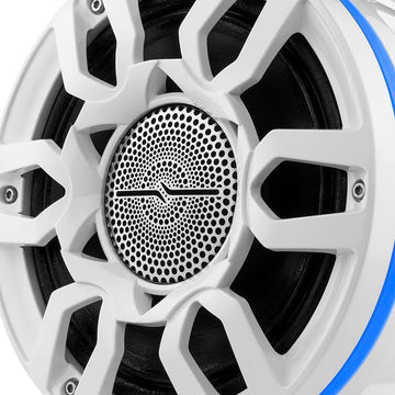 DS18 HYDRO NXL-X8PRO 8" Compact Wakeboard Tower Speakers with Hybrid Mid-Range, Compression Driver Loudspeakers,  RGB LED Lights, 500 Watts, Speaker Cover Included, 1 Pair.