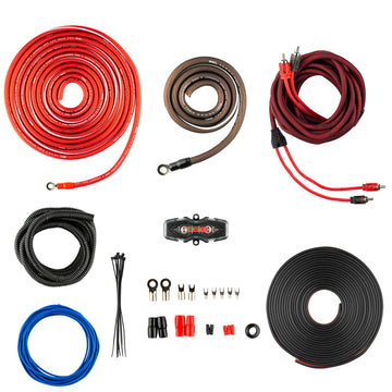 DS18 OFCKIT4 4-GA OFC Ultra Flex 100% Cooper Installation Kit For Car Amplifiers