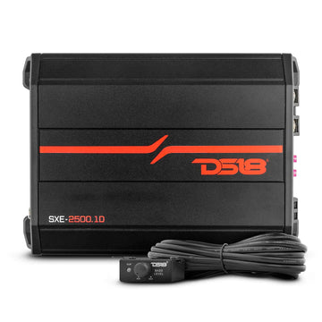 DS18 SXE-2500.1D/BK Class D 1-Channel Monoblock Car Amplifier 800 x 1 RMS @1 OHM 2500 Watts
