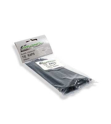 CABLE TIES 2.5MMX6" BLACK