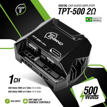 Timpano Compact 1 Channel TPT500 2 Ohms Car Audio Amplifier