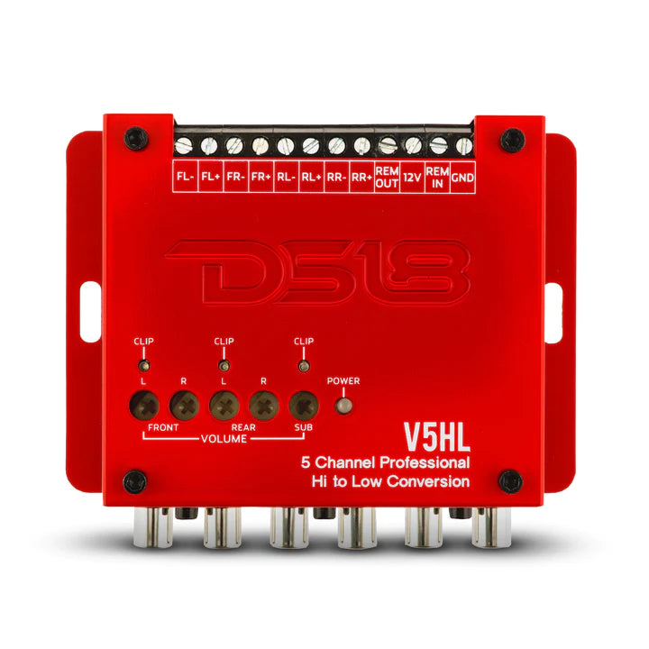 DS18 V5HL Hi/Lo Converter 5-Channel with 12 Volt Trigger Output (Remote out)